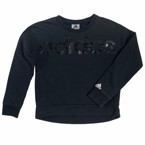 🎁 Adidas kids long sleeve black pullover sweater